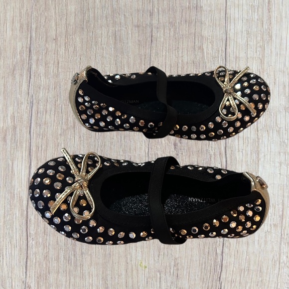 9c Stuart Weitzman Fannie Sparkle Ballet Flats - Picture 3 of 6